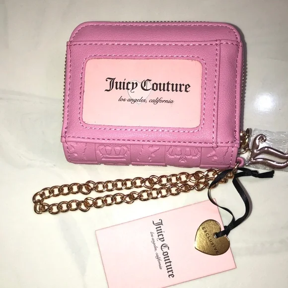 Juicy Couture Cherry Blossom Pretty Pop Small ZA Wallet Back ID Organizer NWT - Picture 8 of 16